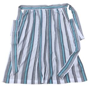 Blue Stripes on White Apron Oktoberfest Dirndl Costume